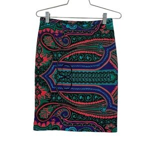 Anthropologie PLENTY by TRACY REESE Colorful Paisley Pencil Skirt 2